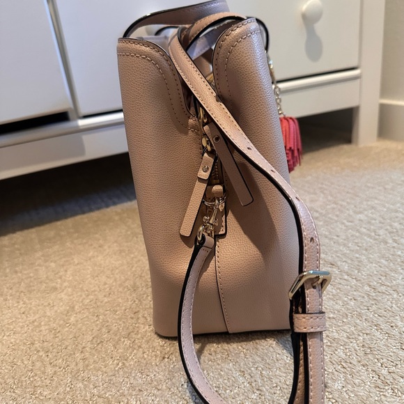 kate spade Blush Pink Leather Satchel with Red Tassel Charm - Picture 8 of 10